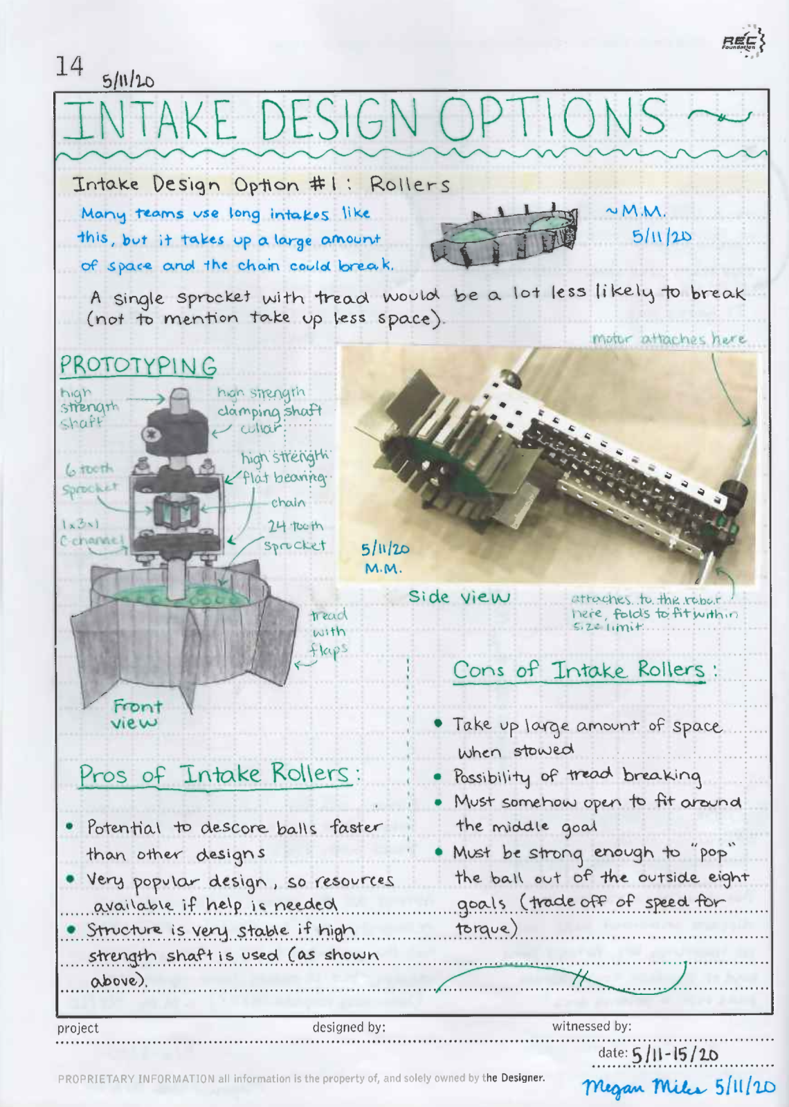 Engineering Notebook page 1